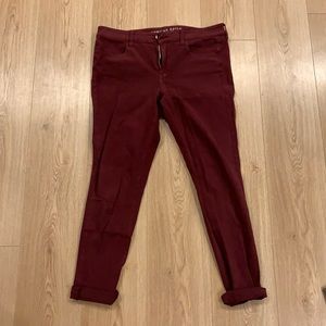 AEO Maroon Jeggings